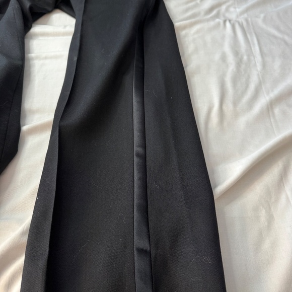 Pronto Uomo Men's 100% Wool Dress Pants Black Size Tag: 40‎ Leg Stripe Formal - Picture 11 of 12